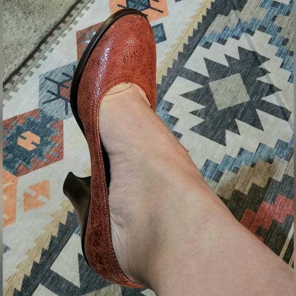 Dries Van Noten Reddish Brown Wooden Block Heel Sz: 6.5 - Picture 6 of 14